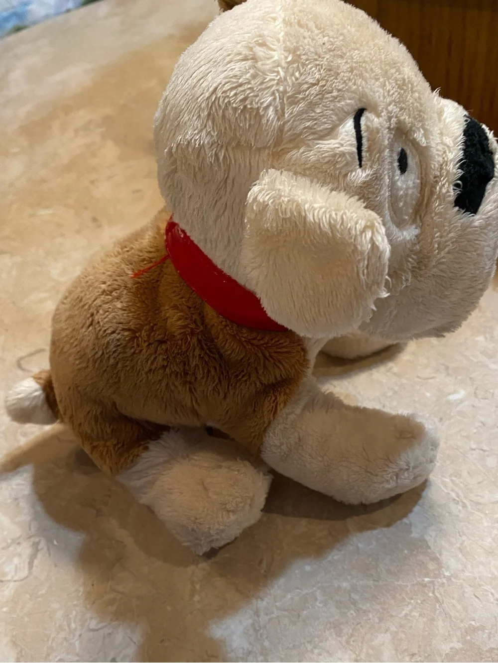 Source Unknown Plush Dog Toy - Cream and Brown